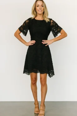 Online Baltic Born Aasha Lace Short Dress | Black