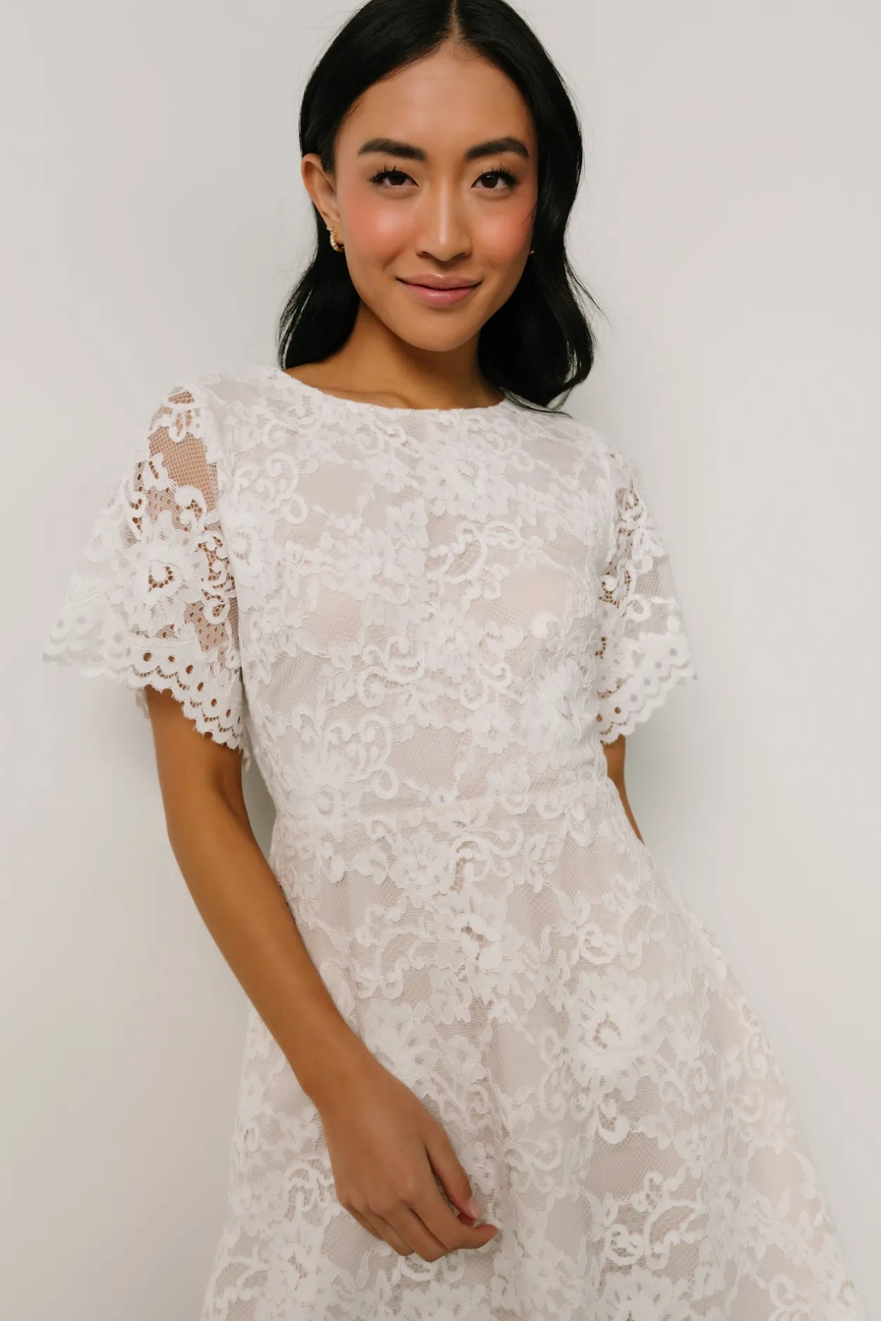 Fashion Baltic Born Aasha Lace Short Dress | Off White OffWhite