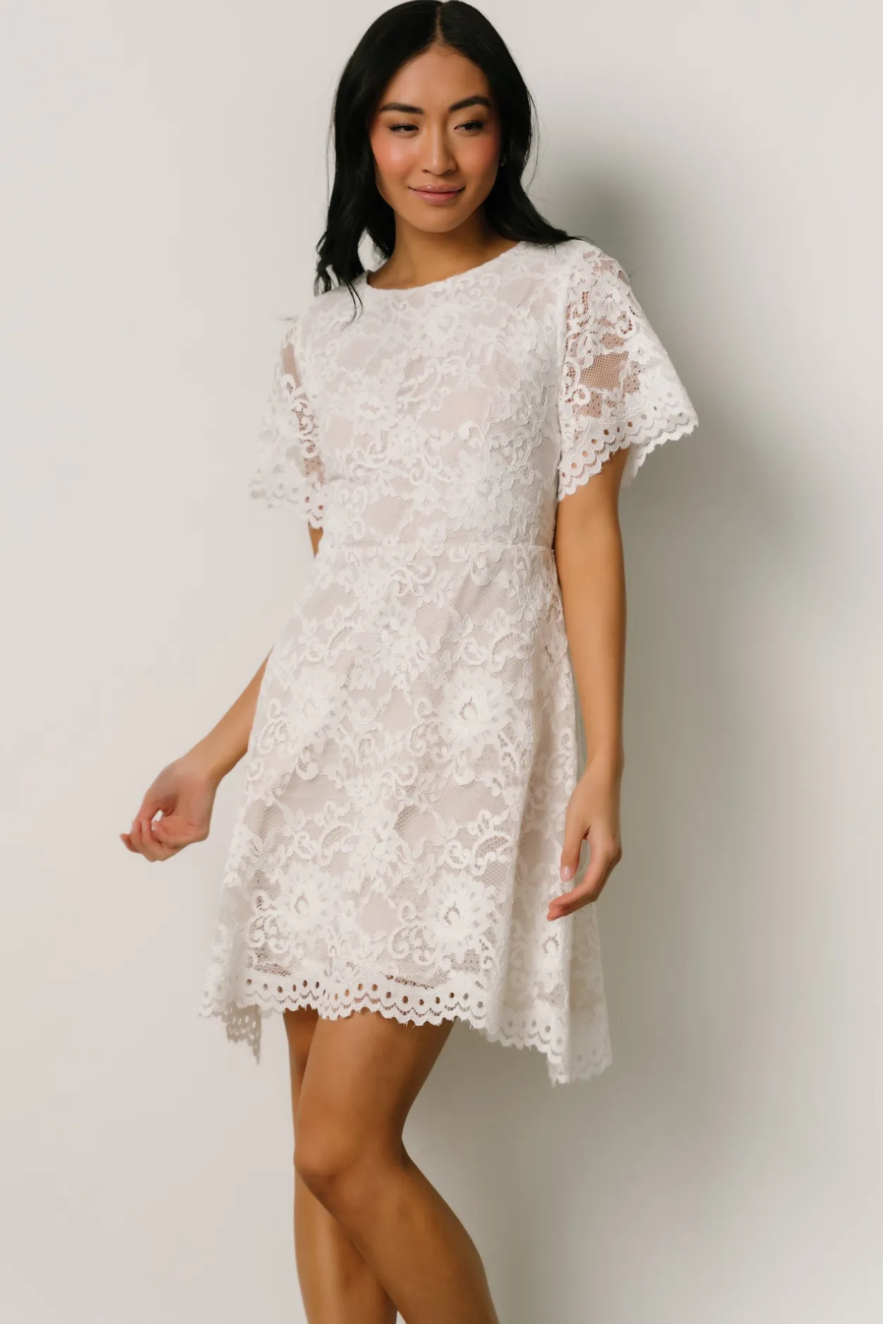 Fashion Baltic Born Aasha Lace Short Dress | Off White OffWhite