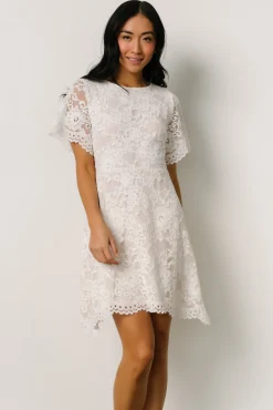 Fashion Baltic Born Aasha Lace Short Dress | Off White OffWhite