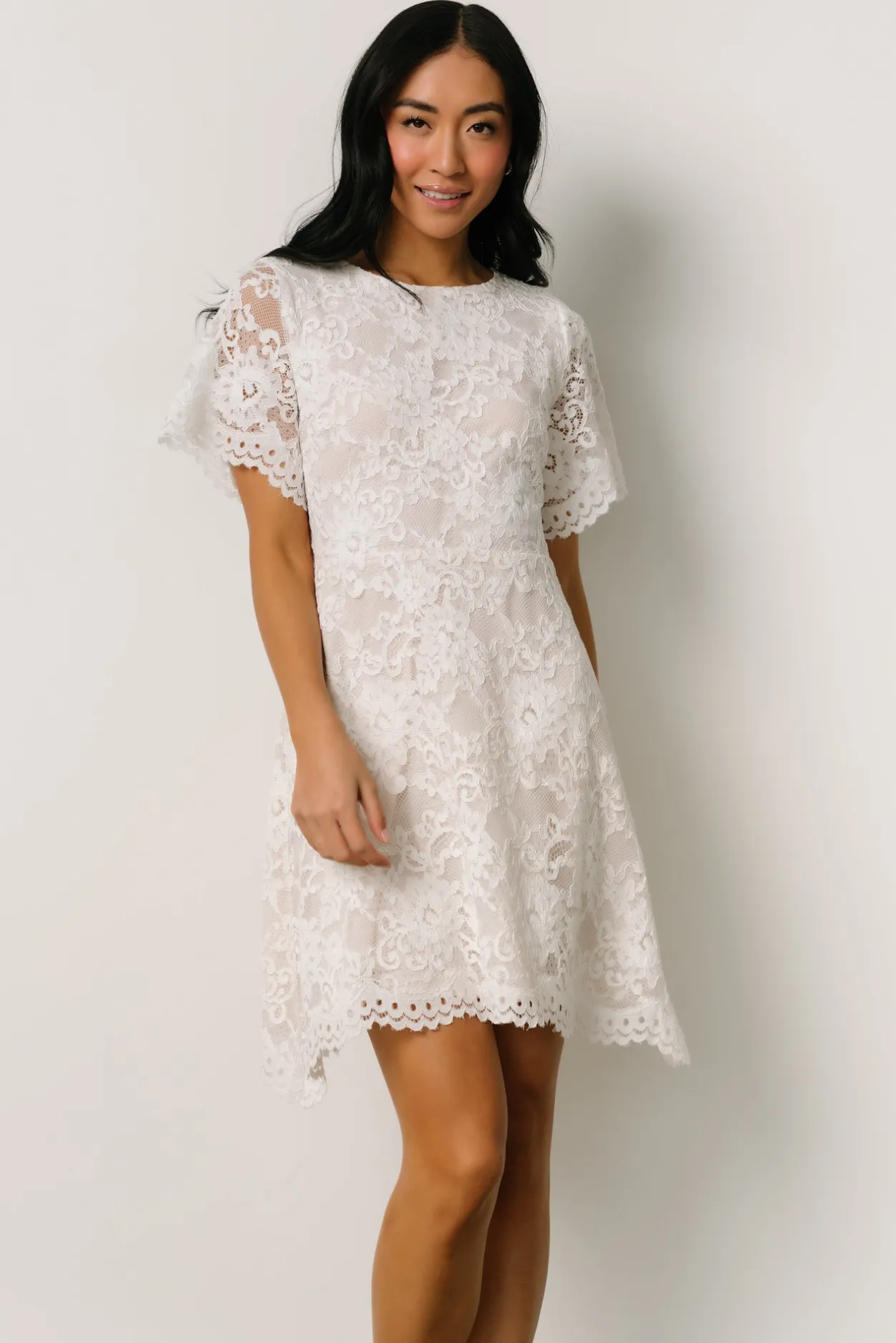 Fashion Baltic Born Aasha Lace Short Dress | Off White OffWhite