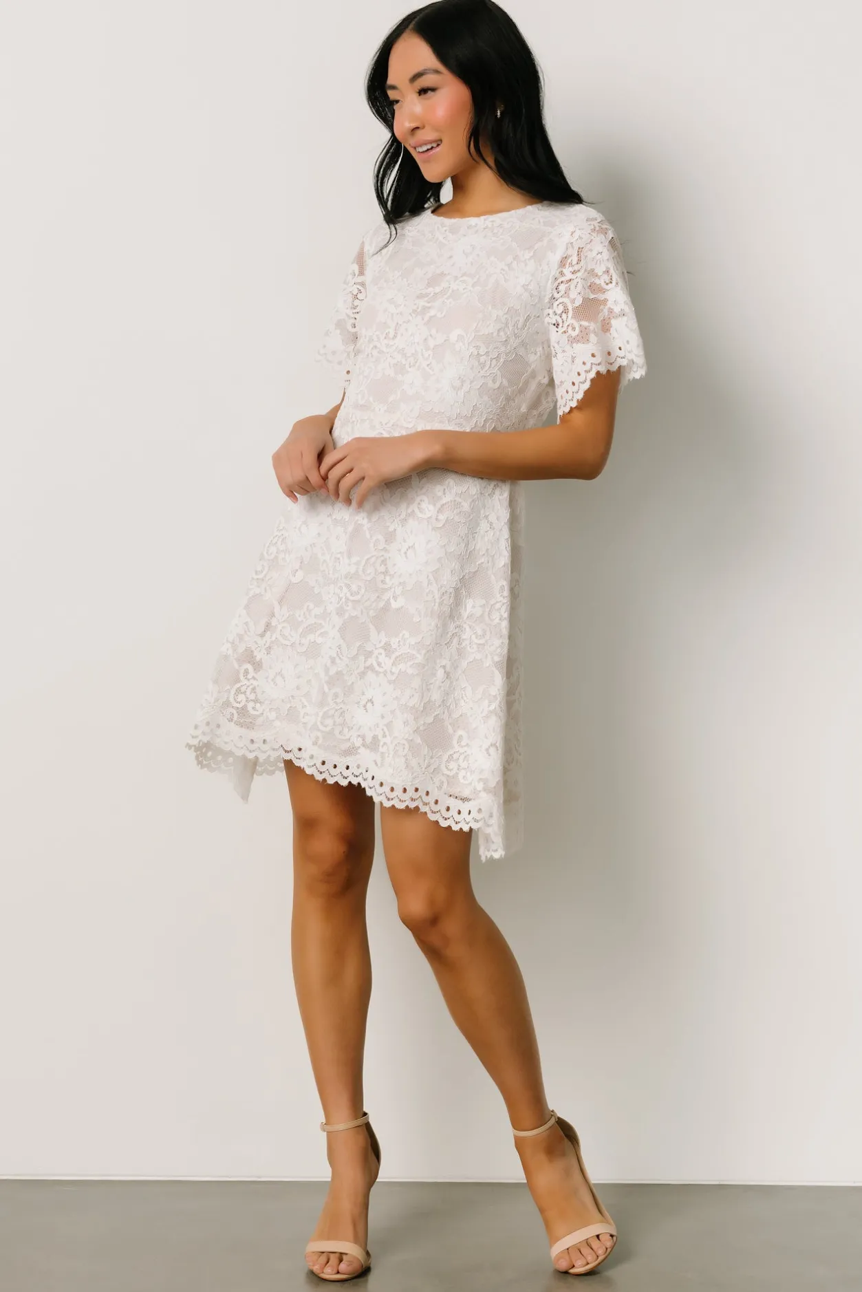 Fashion Baltic Born Aasha Lace Short Dress | Off White OffWhite