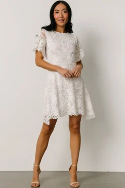 Fashion Baltic Born Aasha Lace Short Dress | Off White OffWhite