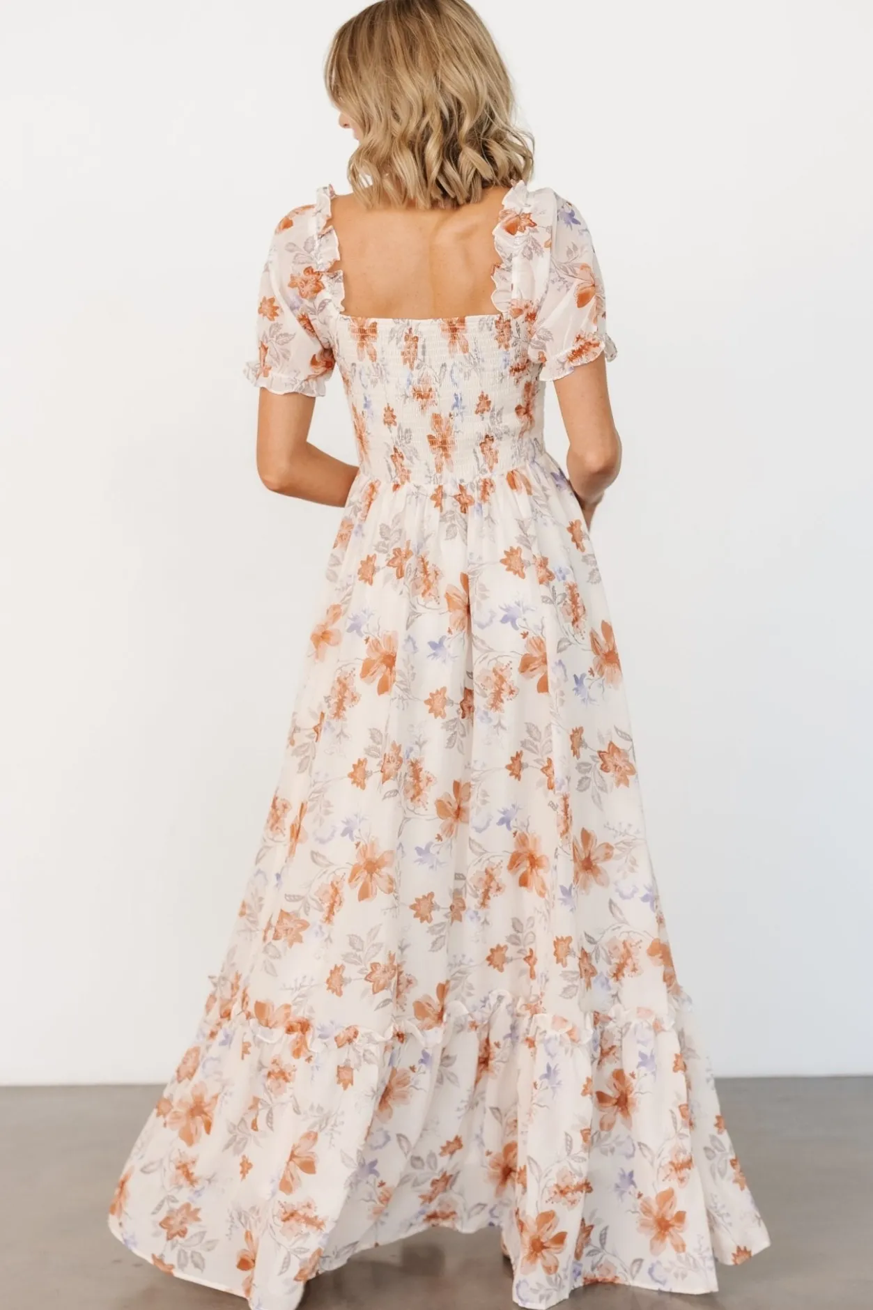 New Baltic Born Aberdeen Sweetheart Maxi Dress | Cream Floral CreamFloral