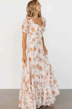 New Baltic Born Aberdeen Sweetheart Maxi Dress | Cream Floral CreamFloral