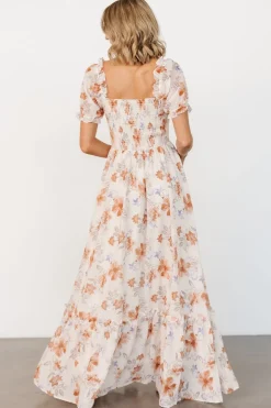 New Baltic Born Aberdeen Sweetheart Maxi Dress | Cream Floral CreamFloral