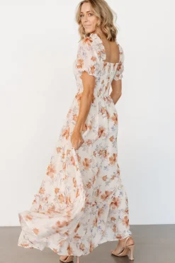 New Baltic Born Aberdeen Sweetheart Maxi Dress | Cream Floral CreamFloral