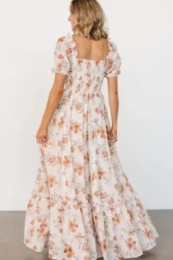 New Baltic Born Aberdeen Sweetheart Maxi Dress | Cream Floral CreamFloral
