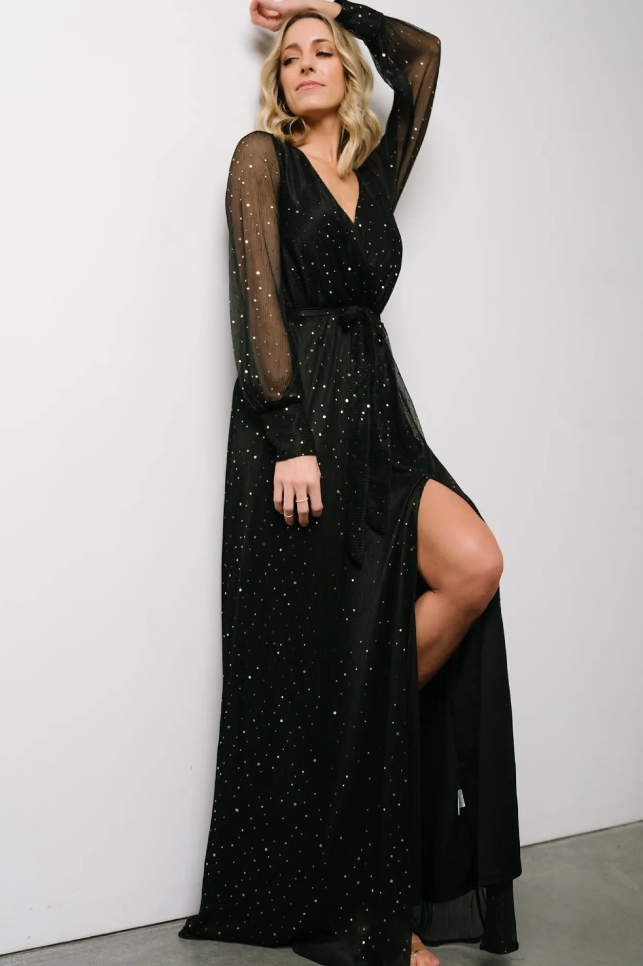 New Baltic Born Abigail Sparkle Gown | Black