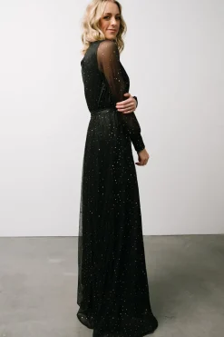 New Baltic Born Abigail Sparkle Gown | Black