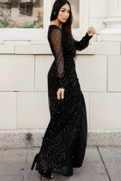 New Baltic Born Abigail Sparkle Gown | Black