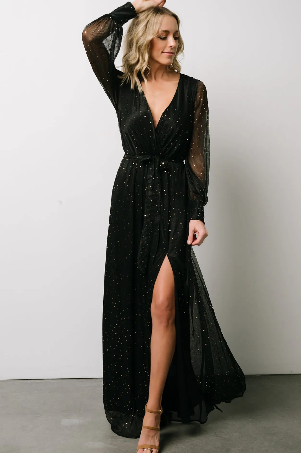 New Baltic Born Abigail Sparkle Gown | Black