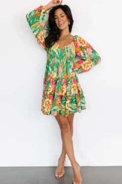 Outlet Baltic Born Acapulco Short Dress | Green Multi Print GreenMultiPrint