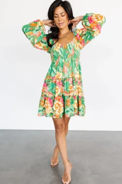 Outlet Baltic Born Acapulco Short Dress | Green Multi Print GreenMultiPrint