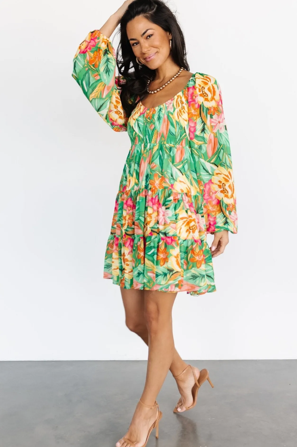 Outlet Baltic Born Acapulco Short Dress | Green Multi Print GreenMultiPrint