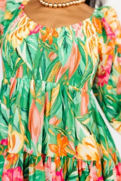 Outlet Baltic Born Acapulco Short Dress | Green Multi Print GreenMultiPrint