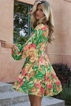Outlet Baltic Born Acapulco Short Dress | Green Multi Print GreenMultiPrint