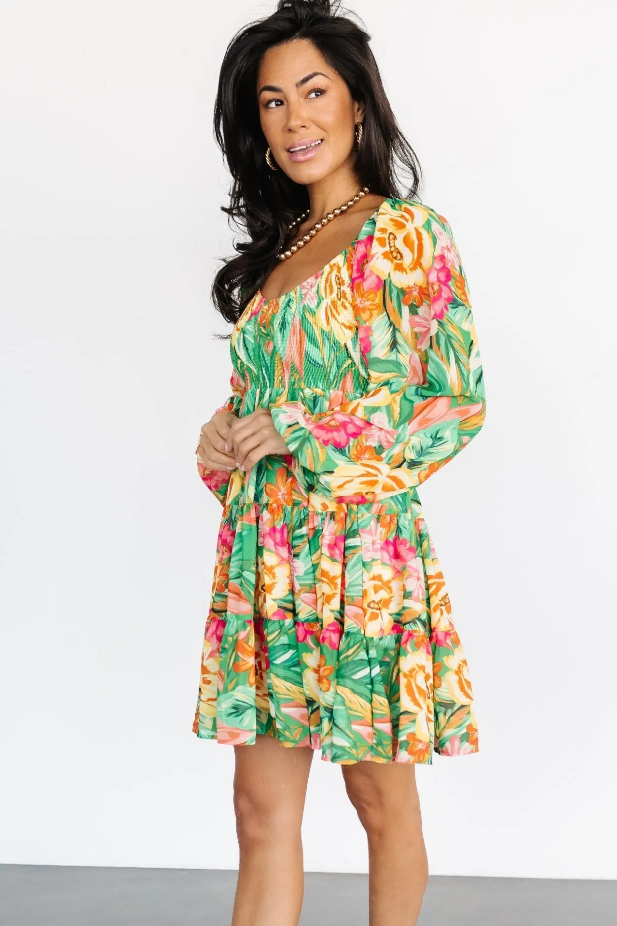 Outlet Baltic Born Acapulco Short Dress | Green Multi Print GreenMultiPrint
