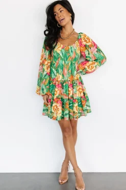 Outlet Baltic Born Acapulco Short Dress | Green Multi Print GreenMultiPrint