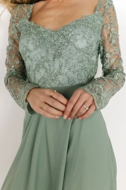 Discount Baltic Born Adalaide Long Sleeve Maxi Dress | Dusty Sage DustySage