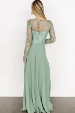 Discount Baltic Born Adalaide Long Sleeve Maxi Dress | Dusty Sage DustySage