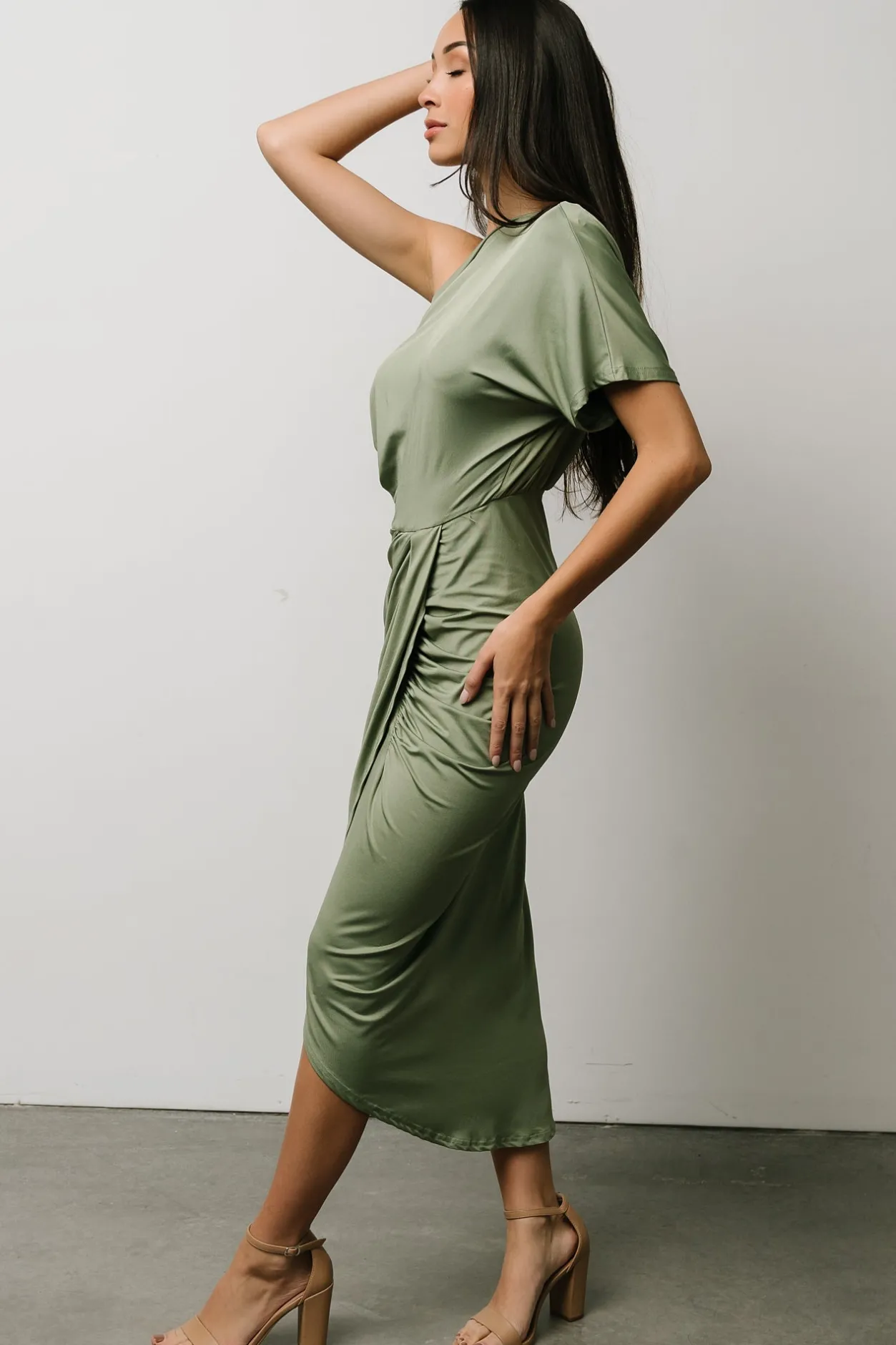 Outlet Baltic Born Addison Midi Dress | Dusty Sage DustySage
