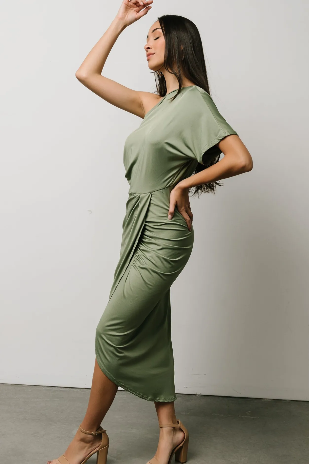 Outlet Baltic Born Addison Midi Dress | Dusty Sage DustySage
