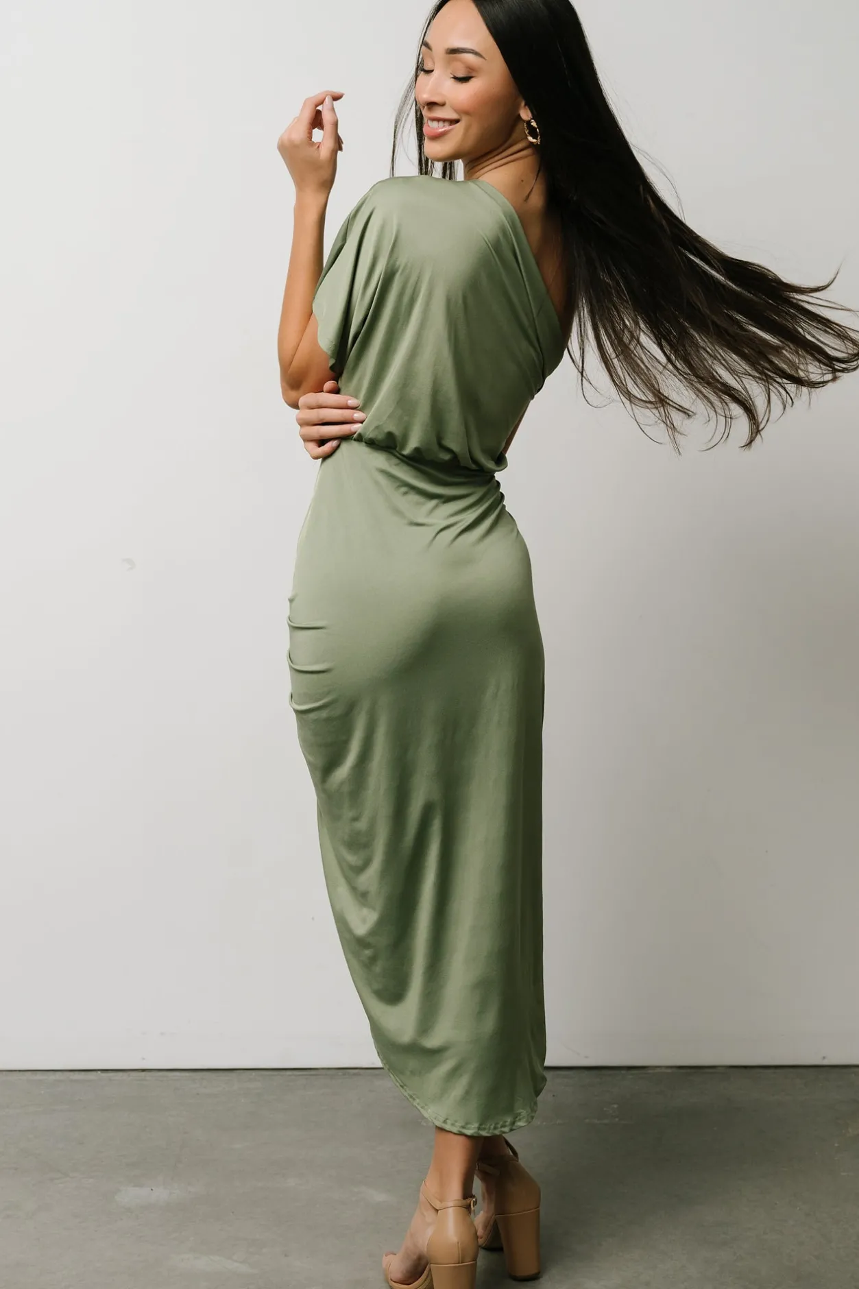 Outlet Baltic Born Addison Midi Dress | Dusty Sage DustySage