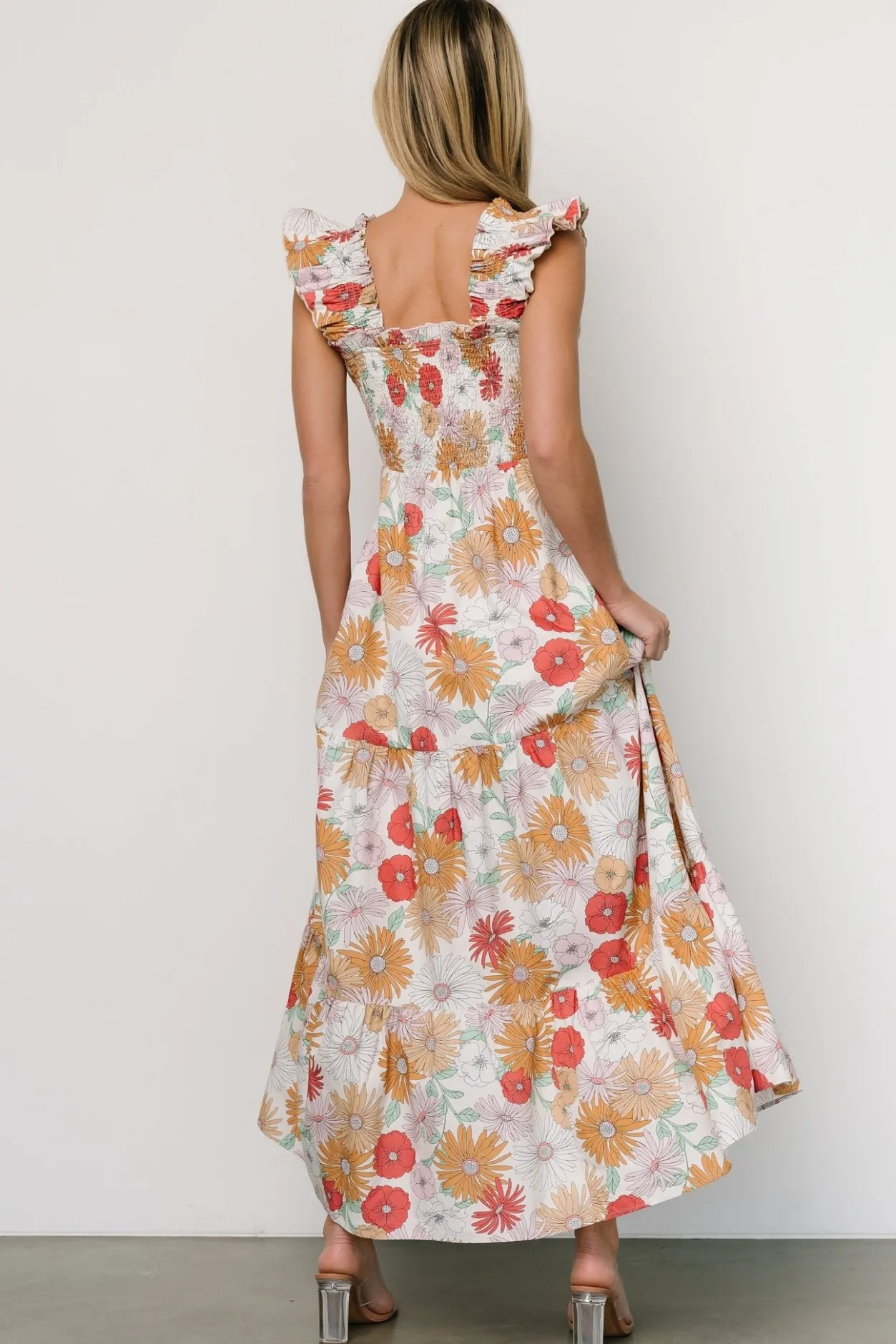 Clearance Baltic Born Adela Maxi Dress | Cream Multi Floral CreamMultiFloral