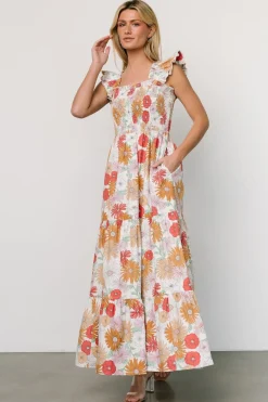Clearance Baltic Born Adela Maxi Dress | Cream Multi Floral CreamMultiFloral