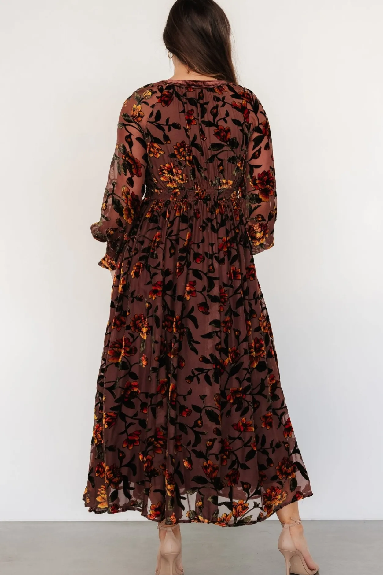 Sale Baltic Born Adele Velvet Dress | Clove + Amber Floral Clove+AmberFloral