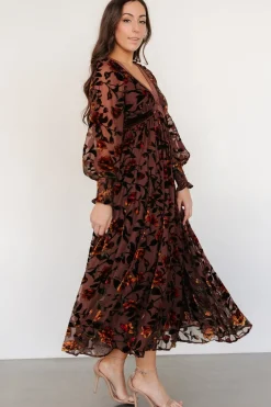 Sale Baltic Born Adele Velvet Dress | Clove + Amber Floral Clove+AmberFloral