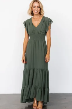 Clearance Baltic Born Adelina Maxi Dress | Dark Sage DarkSage