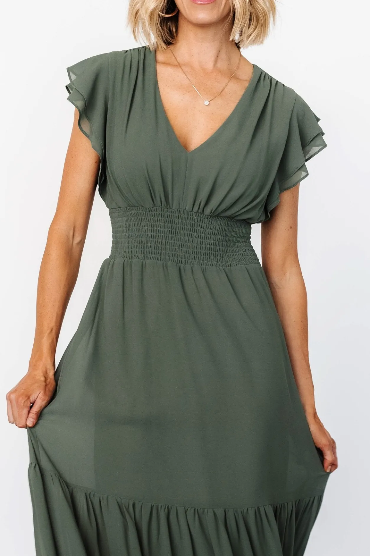 Clearance Baltic Born Adelina Maxi Dress | Dark Sage DarkSage