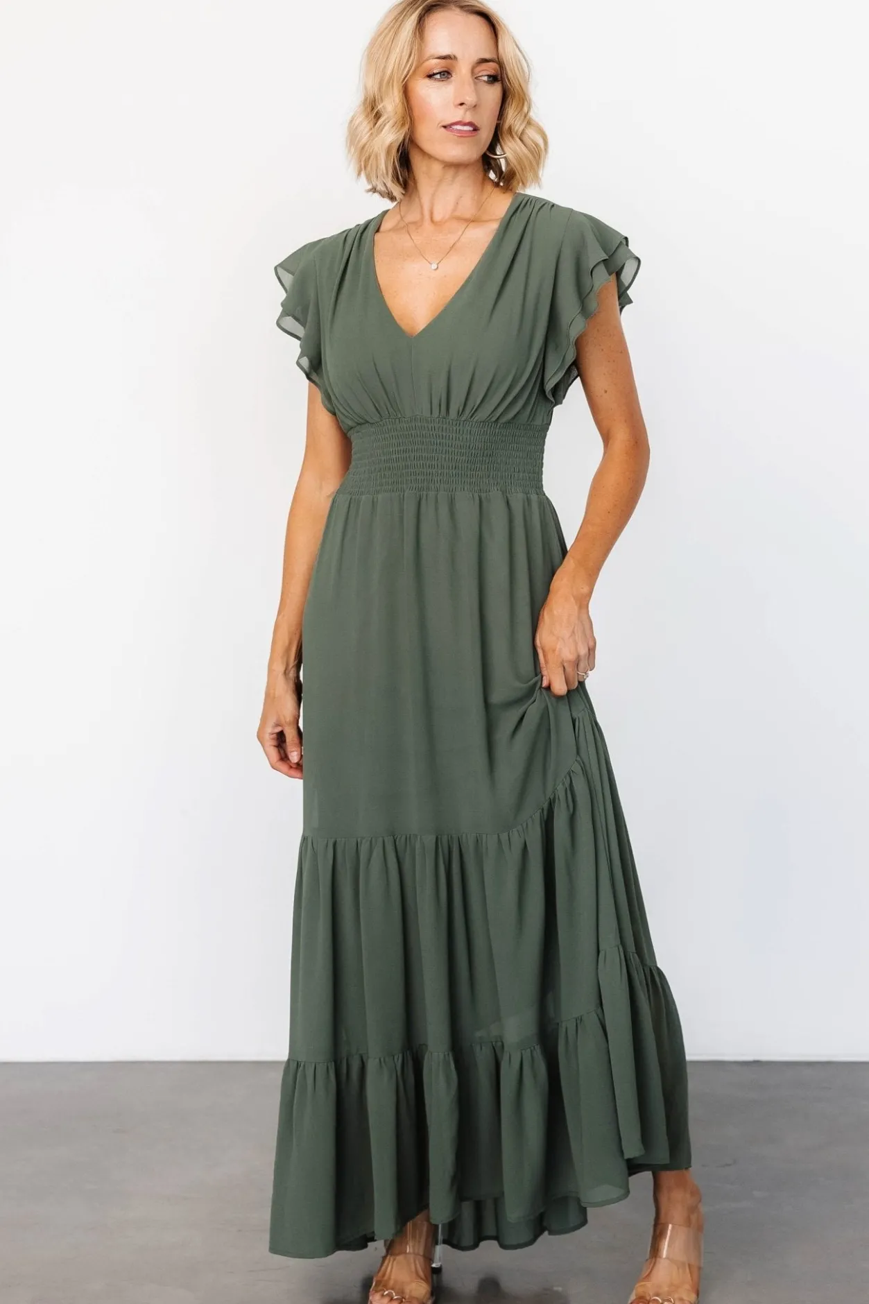 Clearance Baltic Born Adelina Maxi Dress | Dark Sage DarkSage