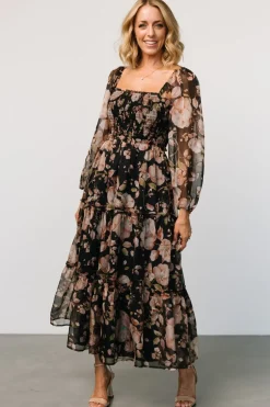 Hot Baltic Born Adeline Smocked Maxi Dress | Midnight Floral MidnightFloral