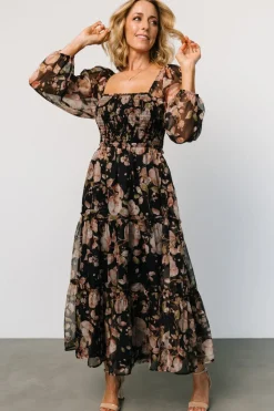 Hot Baltic Born Adeline Smocked Maxi Dress | Midnight Floral MidnightFloral
