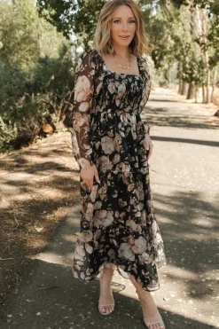 Hot Baltic Born Adeline Smocked Maxi Dress | Midnight Floral MidnightFloral