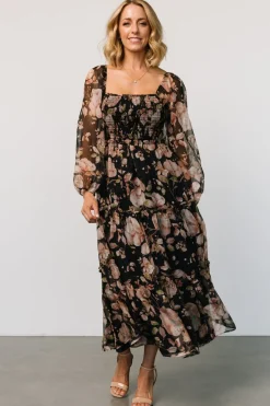 Hot Baltic Born Adeline Smocked Maxi Dress | Midnight Floral MidnightFloral