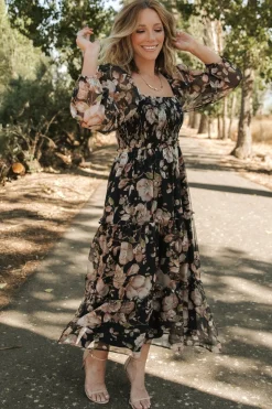 Hot Baltic Born Adeline Smocked Maxi Dress | Midnight Floral MidnightFloral