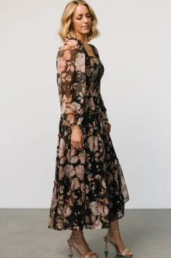 Hot Baltic Born Adeline Smocked Maxi Dress | Midnight Floral MidnightFloral
