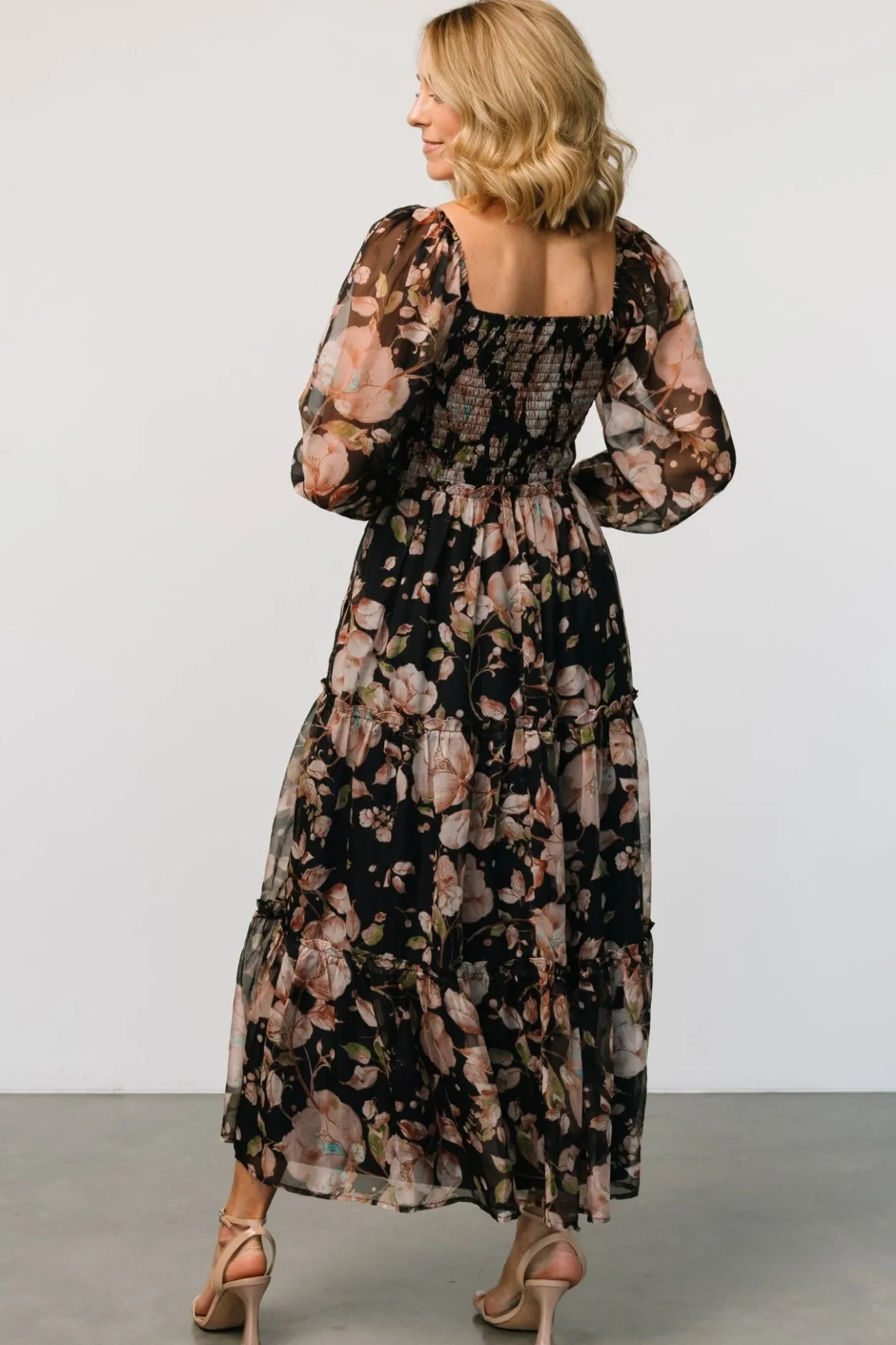 Hot Baltic Born Adeline Smocked Maxi Dress | Midnight Floral MidnightFloral