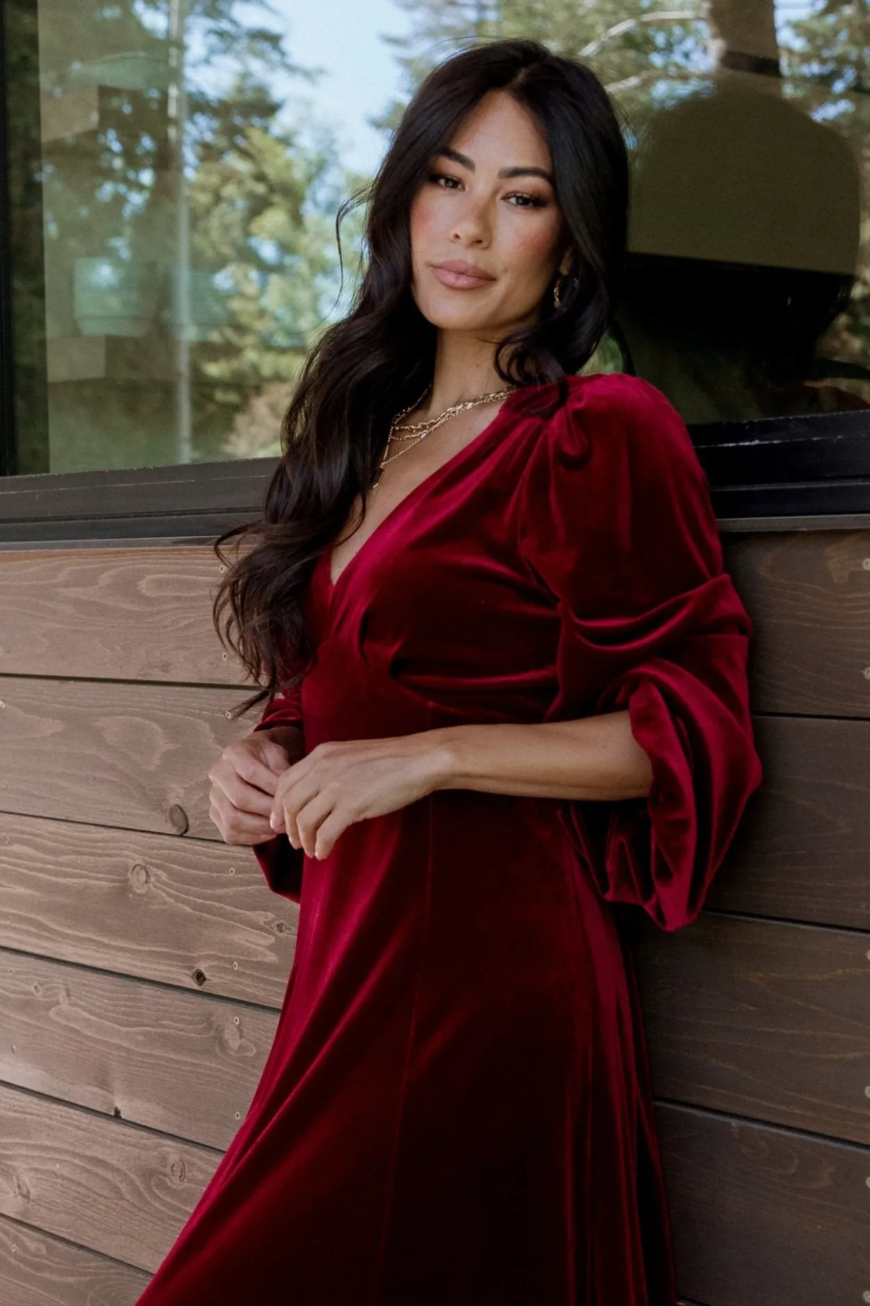 Clearance Baltic Born Adelita Velvet Maxi Dress | Merlot