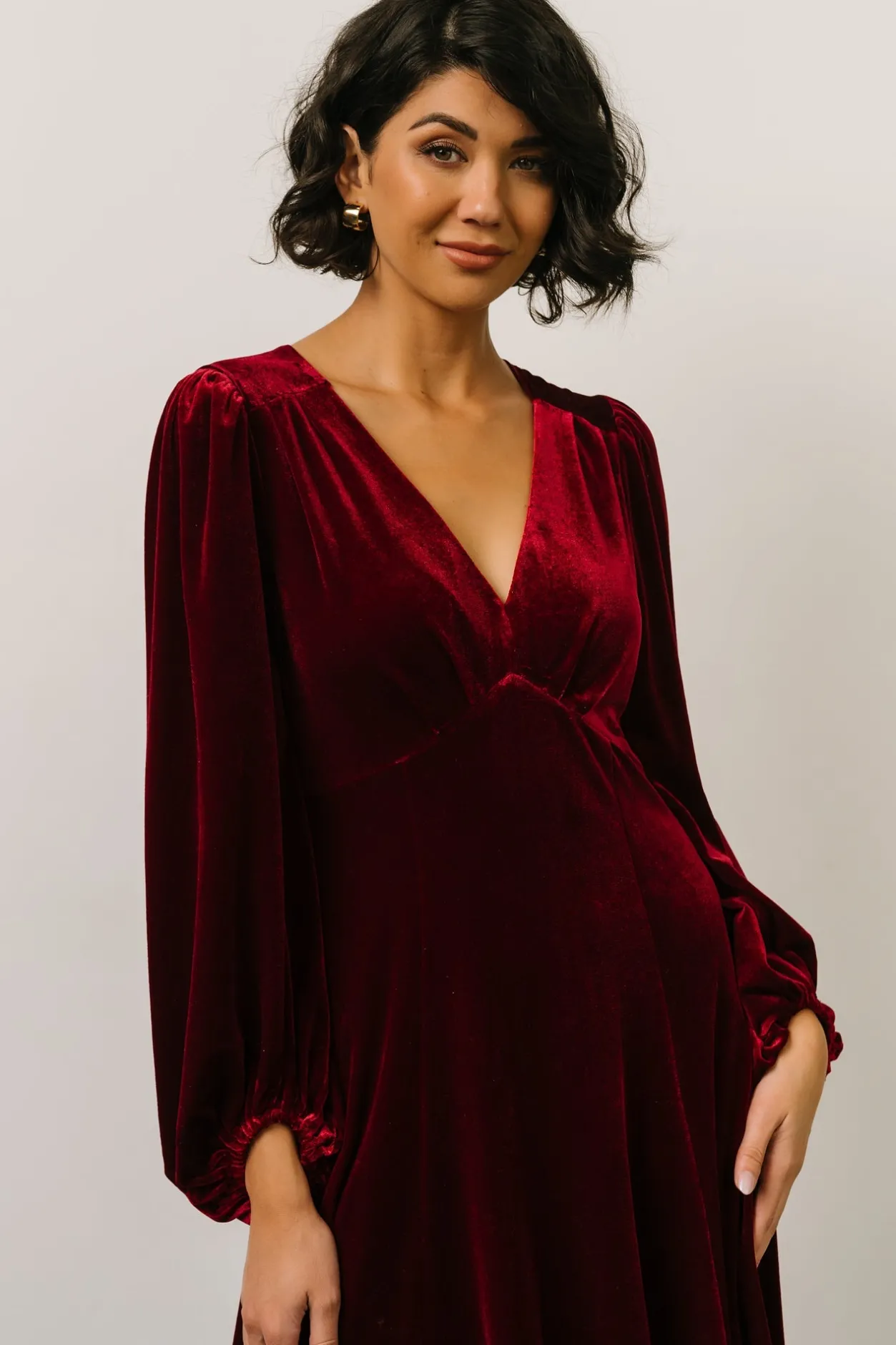 Clearance Baltic Born Adelita Velvet Maxi Dress | Merlot