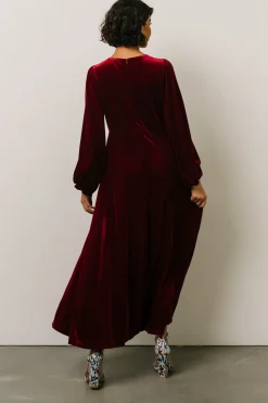 Clearance Baltic Born Adelita Velvet Maxi Dress | Merlot