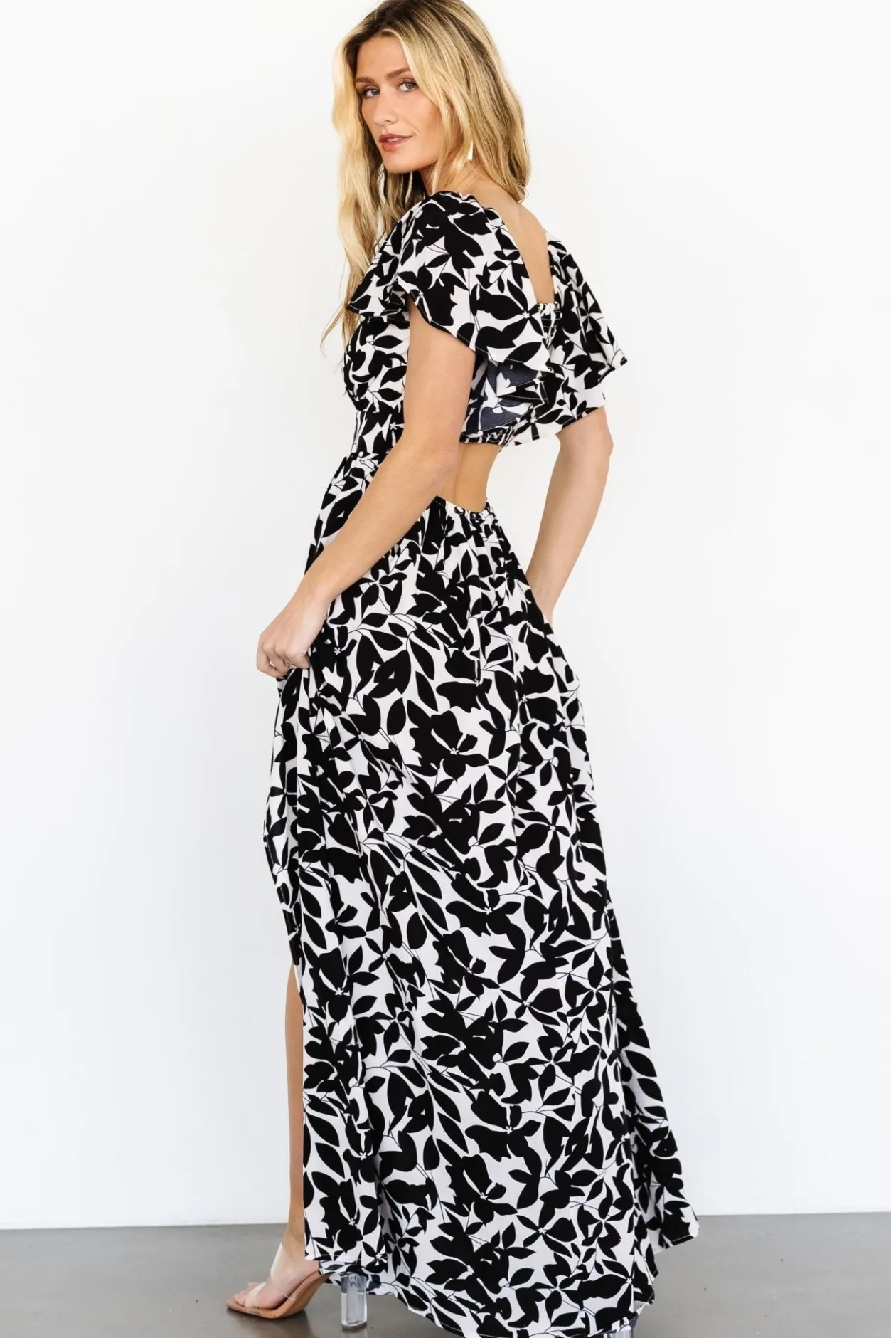 Hot Baltic Born Adira Maxi Dress | Black Floral BlackFloral