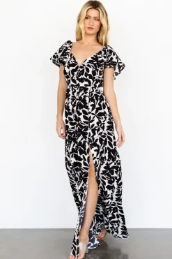 Hot Baltic Born Adira Maxi Dress | Black Floral BlackFloral