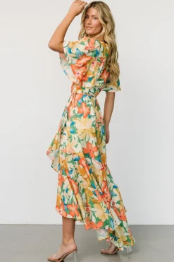 Online Baltic Born Adrianna Wrap Maxi Dress | Multi Floral MultiFloral