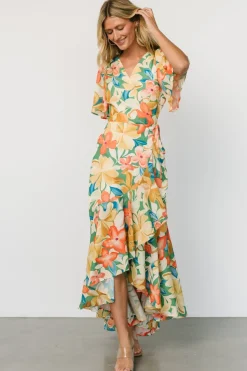 Online Baltic Born Adrianna Wrap Maxi Dress | Multi Floral MultiFloral