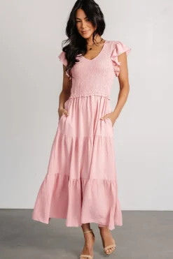Clearance Baltic Born Afton Smocked Tiered Dress | Vintage Blush VintageBlush